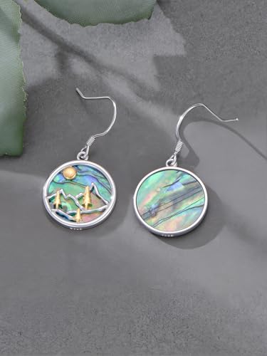 Dorunmo 925 Sterling Silver Mustard Seeds Dangle Earrings for Women Mountains Earrings Hypoallergenic Christmas Jewelry Gifts for Women - style: Mountains-01