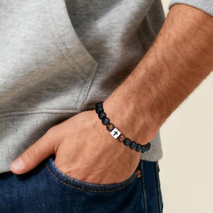 Cross Bracelet Beads Christian Bracelet for Boys Birthday Religion Gifts - style: A of God