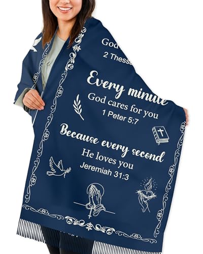 Bozidol Prayer Shawls and Wraps for Women - color: Navy Blue