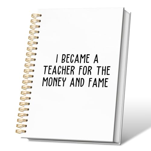 VONTP Funny Teacher Spiral Notebook Journal, 5.5x8.3 Inch - color: 001-teacher