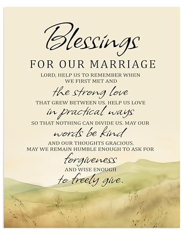 Blessings for Our Marriage Prayer Wall Art Print, 8x10 Unframed - size: 10"L x 8"W, style: Unframed