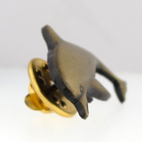Beach & Ocean Lapel Pins - Gold & Silver Sea Life, Nautical & Tropical Designs - color: Antique Gold Dolphin, size: 25 Pack