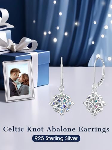 Dorunmo 925 Sterling Silver Mustard Seeds Dangle Earrings for Women Mountains Earrings Hypoallergenic Christmas Jewelry Gifts for Women - style: Celtic Knot