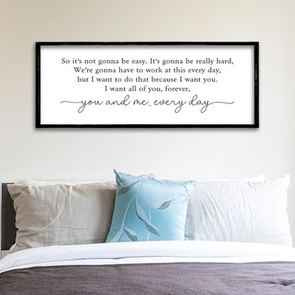ZZJJHYWGQ Romantic Movie Quote Sign, Black, 32"×12" - color: Romantic Movie Quote Sign (Black), size: 32"L x 12"W