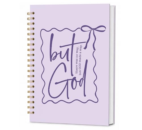 Christian Bible Notebook for Women Men,But God Inspirational Christian Church Notebook,Bible Study Supplies,Prayer Bible Supplies Journal,Cute Church Faith Journaling Notebook 5.5x8.3 - color: purple