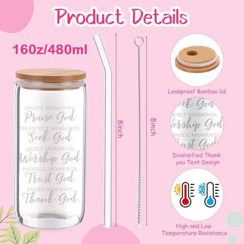 Shinylin 7 Pcs Christian Gift Set for Women Biblical Gifts Women Inspirational Presents Xmas Party Suit - color: Pink