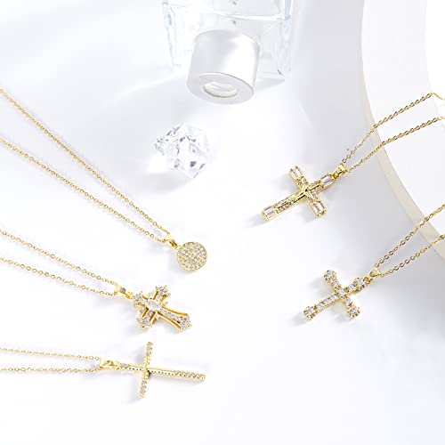 Cross Pendant Necklace for Women Jewelry Gold Cross Necklaces for Women Cross Necklace Minimalist Trendy Jewelry Valentines Day - style: CN5