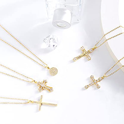 Cross Pendant Necklace for Women Jewelry Gold Cross Necklaces for Women Cross Necklace Minimalist Trendy Jewelry Valentines Day - style: CN4