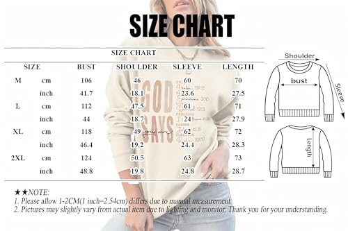 Faith Sweatshirts for Women Christian Jesus God Graphic Sweatshirt - color: Blue, size: X-Large