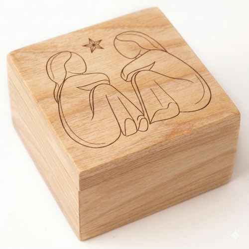 Hand-Carved Wooden Keepsake Box for Sister, Jewelry Box & Memory Box, Sister Birthday Gifts, Gift for Sister, Small Wooden Trinket Box, Memorial Gifts, National Girlfriends Day Gift, Friendship Gift - color: KATINAT- KL FRIENDSHIP BOX