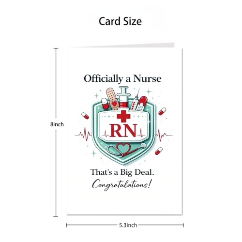 Nurse Graduation Card Gift, Nursing School Graduation Card Gift, Qualified Nurse Card, RN Card Gift, Nurse Gifts - color: WZ-01