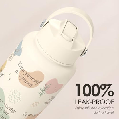 Inspiration Gifts for Women Girls, Inspiration Water Bottle 32oz Stainless Steel with Lid, Insulated Bottles Gift Idea for Birthday Christmas - color: Inspiration 1