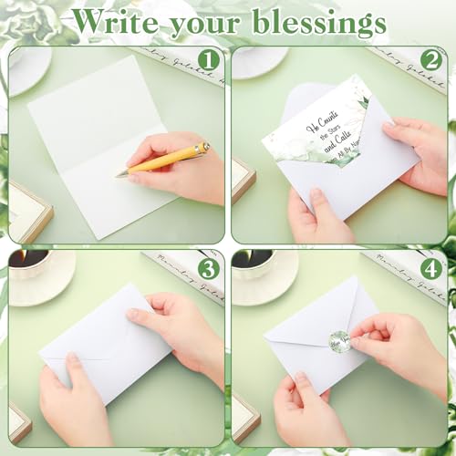 120 Set Inspirational Christian Greeting Cards Bulk with Envelopes Scripture, Inspirational Bible Verse of Christian Greeting Card for Christmas Thanksgiving Birthday Gift, 4 x 6''(Watercolor Flower)