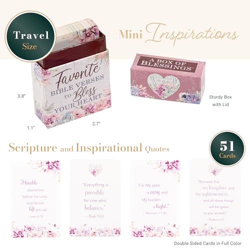 Favorite Bible Verses to Bless Your Heart, Inspirational Scripture Cards to Keep or Share (Boxes of Blessings)