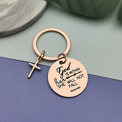 Vadaka Religious Christian Keychain for Women Girls Daughter Bible Verse Keychain Encouragement Inspirational Gifts Baptism Present Jewelry Easter Prayer Gifts Birthday Thanksgiving Gift