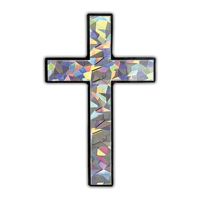 Elektroplate Christian Cross Premium Reflective Car Decal 3.25" - color: Cross Reflective