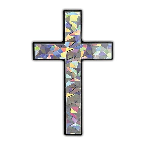 Elektroplate Christian Cross Premium Reflective Car Decal 3.25" - color: Cross Reflective