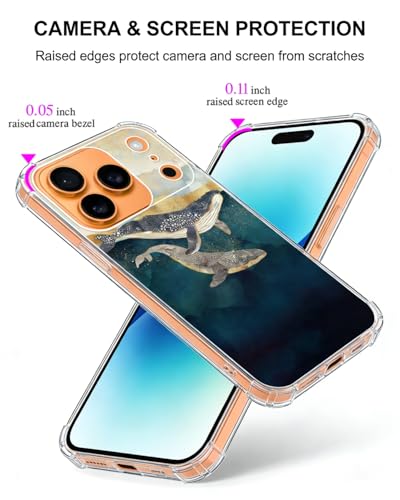 Ocean Whale Phone Case Compatible with iPhone 17 Pro Max, Trendy TPU Bumper Cover Case - color: Whale