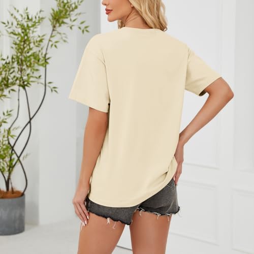 Tuislay Christian Shirts for Women Pray On It Pray Over It Pray Through It T Shirt Faith Graphic Tees Jesus Religious Tshirts - color: Apricot, size: Large
