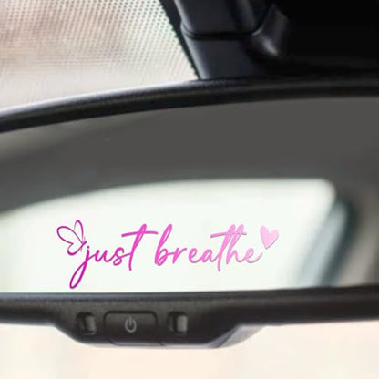 Just Breathe Self Love Car Sticker, Motivational Decal - color: Just Breathe