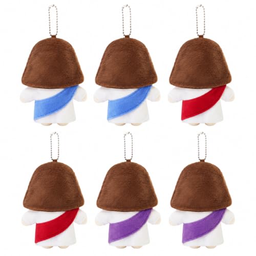 6-Piece Jesus Plush Set – Easter Church Decorations – Guardian Savior Gift Figurines, Ideal for Easter, Sunday School and All Kinds of Religious Events（6pcs-A） - color: Blue Red Purple