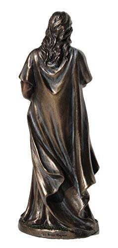 US 6.25 Inch Jesus Holding A Lamb Cold Cast Bronze Figurine Statue