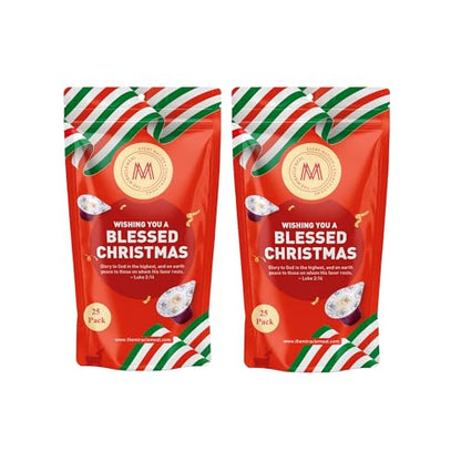 Christmas Edition Communion Cups | The Miracle Meal – 50 Pre-Filled Cups with Juice & Wafer | Celebrate Faith & Joy