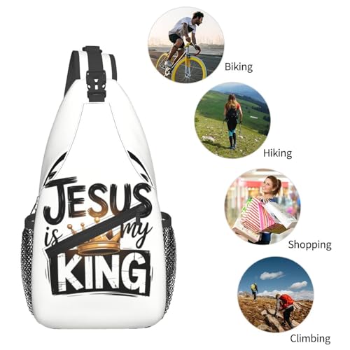 Jesus Crossbody Sling Bag For Women Men Fashion Jesus Is King Chest Bag Shoulder Sling Backpack Daypack For Sport Travel Hiking - color: Jesus is King 3
