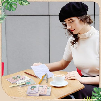 Mooliwe 24 Pcs Affirmation Notebooks Pens Bulk Gifts, Gratitude,Flower - style: Flower