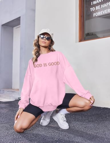Oversized Sweatshirt for Women Funny Saying Sweatshirts Casual Graphic Pullover Fall Fashion Long Sleeve Shirt - color: Pink-3, size: X-Large
