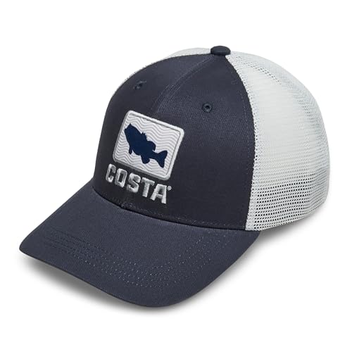Costa Del Mar Unisex Adult Bass Waves Trucker - color: Navy