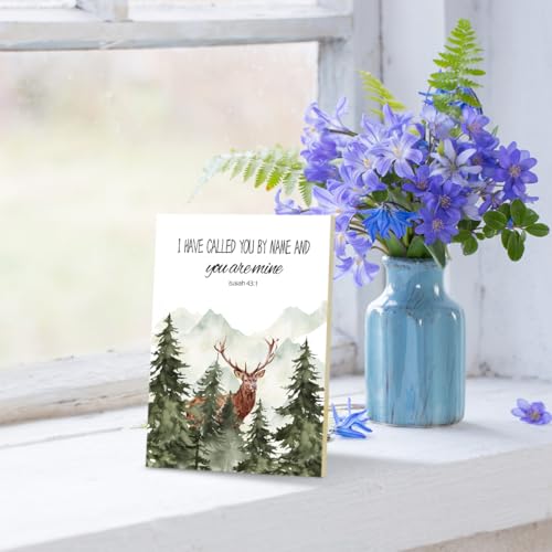 Isaiah 43:1 Bible Verse, Scripture Christian Home Desk Decor, Motivational Desk Decor I Have Called You by Name, You are Mine Christmas Gifts Elk Nursery Decor Wood Sign Wall Art Christian Gifts -09 - style: Bible Isaiah 43:1 /09