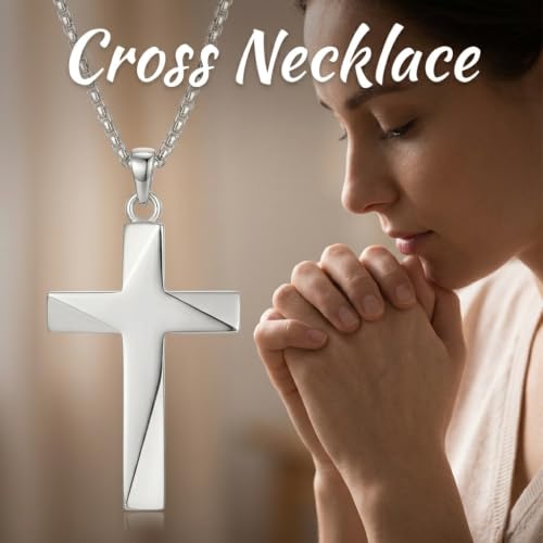 Cross Necklace Origami/Wooden/Caravaca/Faith Pendant Necklace Christian Religious Catholic Cross Jewelry Gift for Women Men - color: Origami Cross