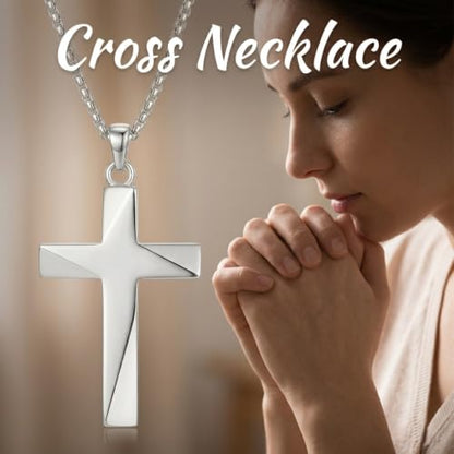 Cross Necklace Origami/Wooden/Caravaca/Faith Pendant Necklace Christian Religious Catholic Cross Jewelry Gift for Women Men - color: Origami Cross