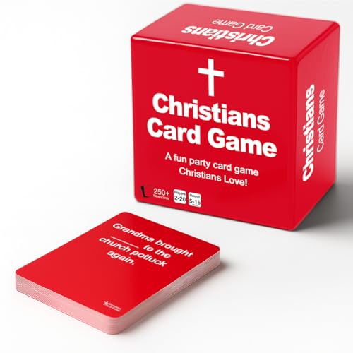 Christians Card Game – Hilarious, Clean Party Game for Adults & Teens | 250+ Cards | Perfect for Youth Groups, Bible Study, Family Game Night & Church Retreats | 2–20 Players, Easy to Learn
