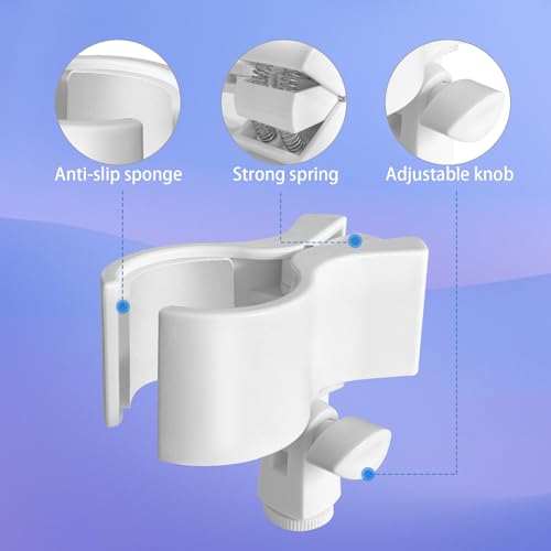 BILIONE Large Microphone Clip for Mics with Outer Diameter 1.26" to 2.3" - color: White, size: 1 Pack