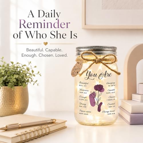Christian Gifts for Women, Religious Gifts for Women, You Are Loved Jar - color: You are