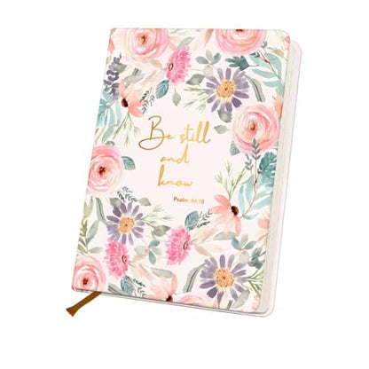 BQXH Bible Journal Notebook, Watercolor Floral Journal for Women - color: Multi 1286