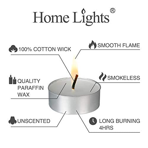 Tealight Candles - 4 Hours - Giant 100,200,300 Bulk Packs - White Unscented European Votive Smokeless Tea Lights for Shabbat, Weddings, Christmas, Home Decorative- 100 Pack - size: 100 Pack