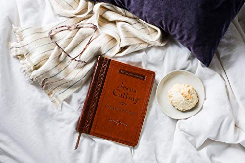 Jesus Calling, Large Text Brown Leathersoft, with Full Scriptures: Enjoying Peace in His Presence (A 365-Day Devotional)