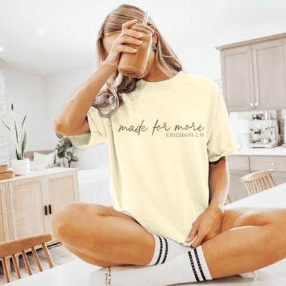 Christian Shirts for Women Oversized Faith Jesus Shirt Inspirational Tops - color: B-apricot, size: Large