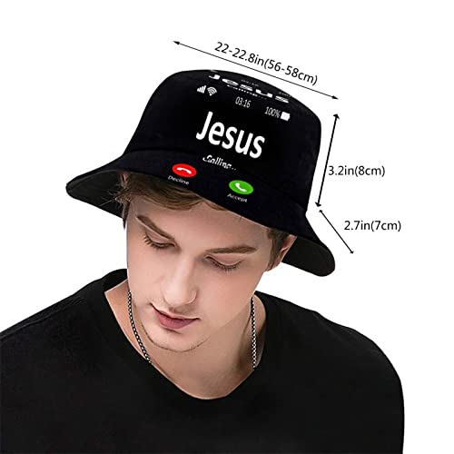 Christian Jesus Cross Bucket Hat for Adults Men Women Teenagers