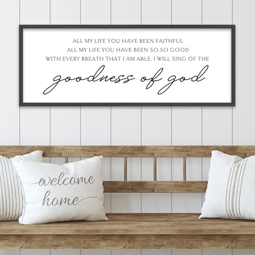 YWMZYKJGS Goodness of God Wall Decor 32"×12" Black - color: Goodness of God (Black), size: 32"L x 12"W