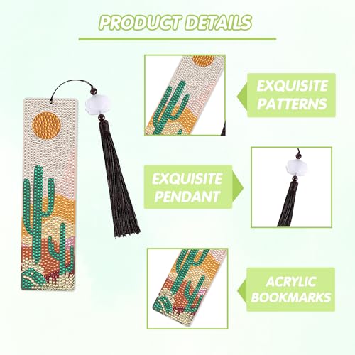 Boho Diamond Art Bookmarks, Diamond Painting Book Marks for Adults - style: Bohemian