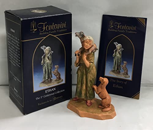Fontanini by Roman Inc., Ethan The Shepherd, 5" Shepherd Collection, Nativity Figure and Accessories, Hand Sculpted and Painted