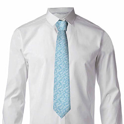Black Dots Men's Neckties Retro Classic Circle Geometry Men's Tie for Mens Teens Business Work Casual Wedding Party - color: Blue Ripple