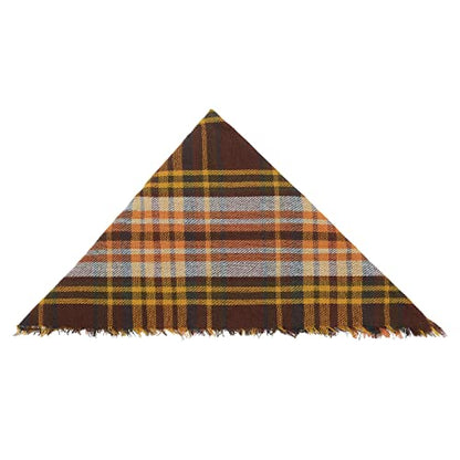 American Trends Scarfs for Women Winter Triangle Scarf Classic Plaid Warm Scarf Soft Scarves Knitted Wrap Shawl - color: Triangle Coffee & Brown