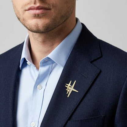Yuanchu Gold Cross Star Lapel Brooch Pin for Women, Rhinestone Brooches Pins Brooch Cross Pin Dainty Jewelry Gifts Accessories for Clothes Sweater Scarves - color: Gold