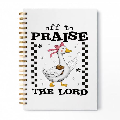 Coquette Goose Christian Spiral Notebook 5.5x8.3 Inch - color: pattern-2