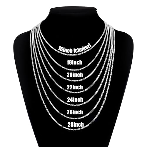Fiusem Beveled Edge Cross Necklace for Men - size: 22 inches length, style: Silver cross: 1.6"*1.0"